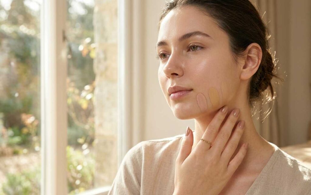 Choose a suitable shade of foundation