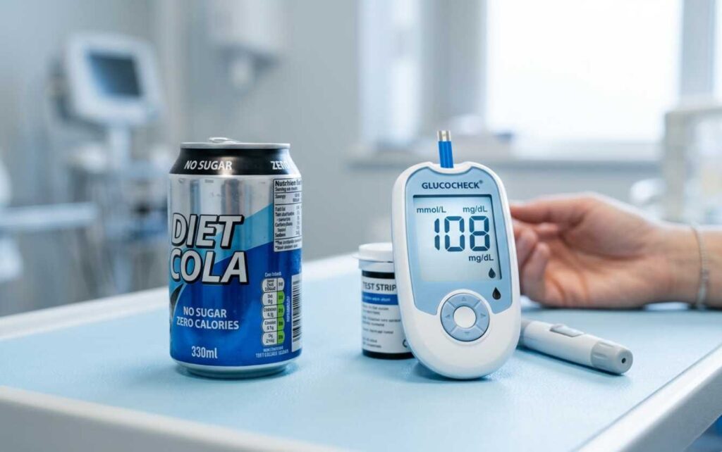 What is the relationship between Diet Cola and Blood Sugar?