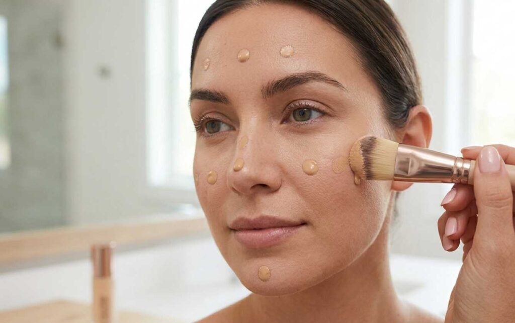 Step 2: Put in Foundation on Your Face