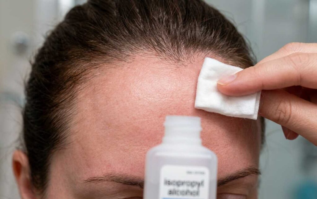 Remove Hair Color From Skin by rubbing Alcohol