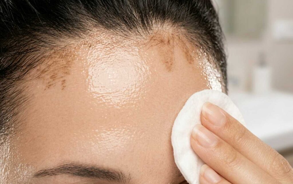 Remove Hair Color From Skin with baby oil