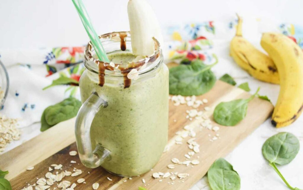 Peanut butter spinach smoothie